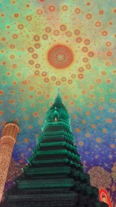 Glass copy of the original building . (Now I know the inspiration for Monument Valley mobile game)